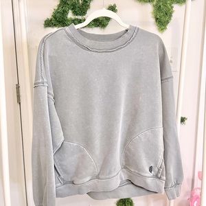 FREE PEOPLE MOVEMENT grey crewneck